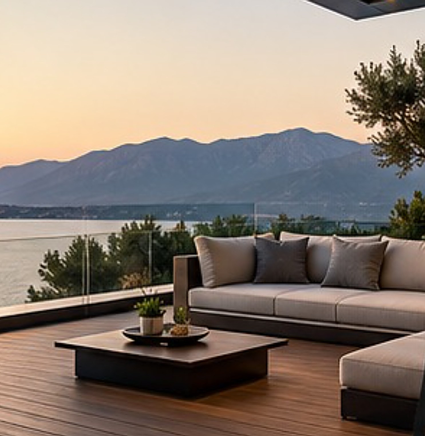 Terasa s WPC deckingom i pogledom na more